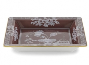 Ginori Oriente Italiano Castagna Oggetti Large Square Change Tray